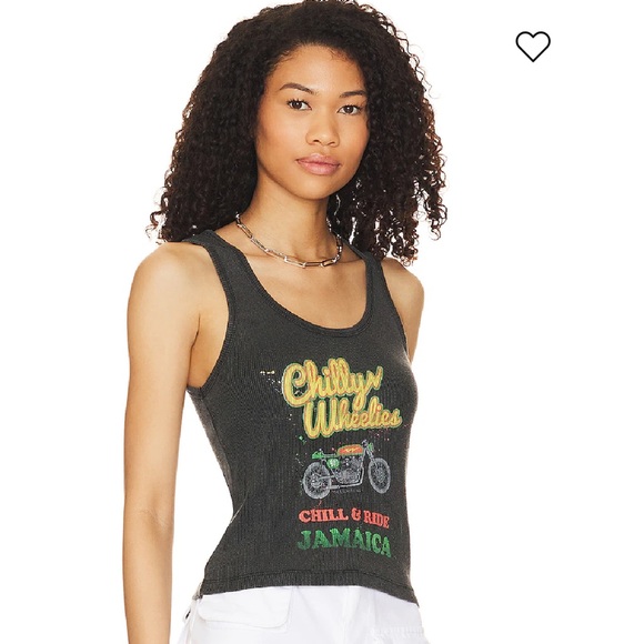 The Laundry Room Chilly Wheelies Rib Tank in Black Snow, Size: S - Picture 2 of 8